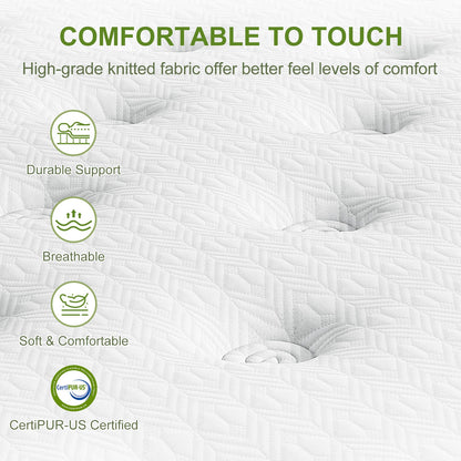 Artiss BedStory Queen Bed Frame Mattress Set Platform Upholstered Hybrid Pocket Coil