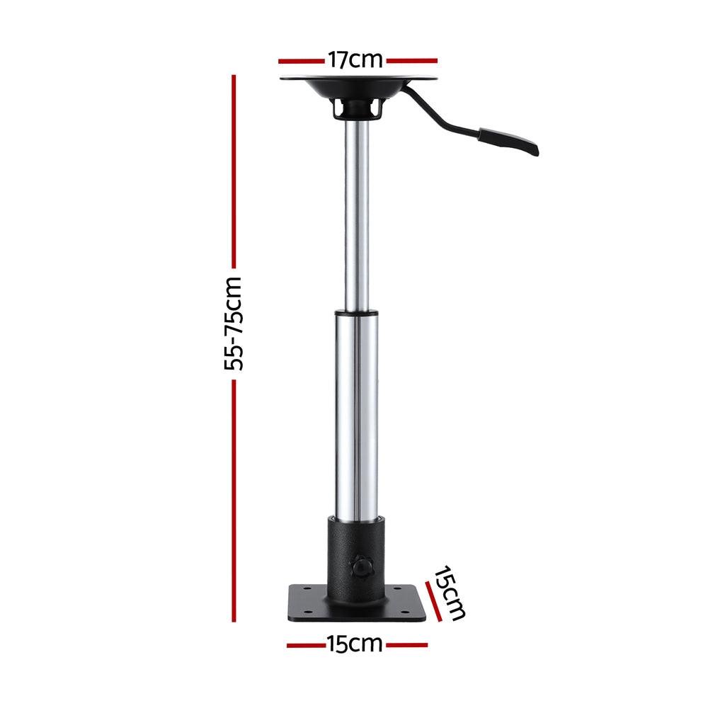 Seamanship Boat Seat Pedestal 55 - 75cm Adjustable Gas Lift 360 Degrees Swivel.