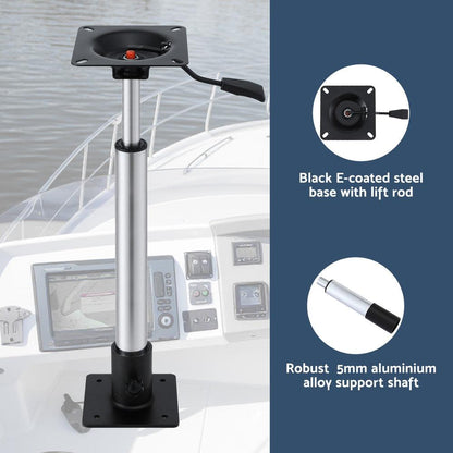 Seamanship Boat Seat Pedestal 55 - 75cm Adjustable Gas Lift 360 Degrees Swivel.