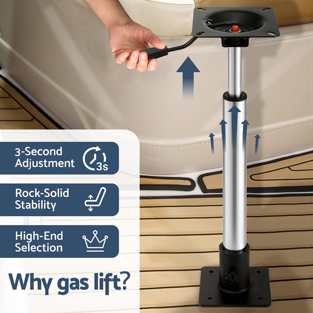 Seamanship Boat Seat Pedestal 55 - 75cm Adjustable Gas Lift 360 Degrees Swivel.