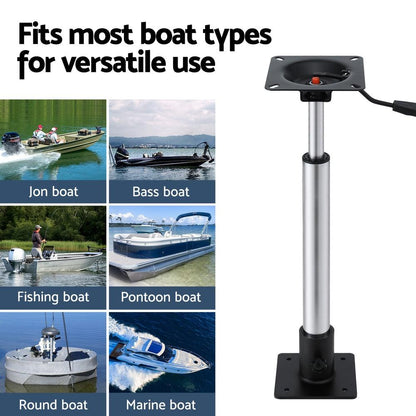 Seamanship Boat Seat Pedestal 55 - 75cm Adjustable Gas Lift 360 Degrees Swivel.