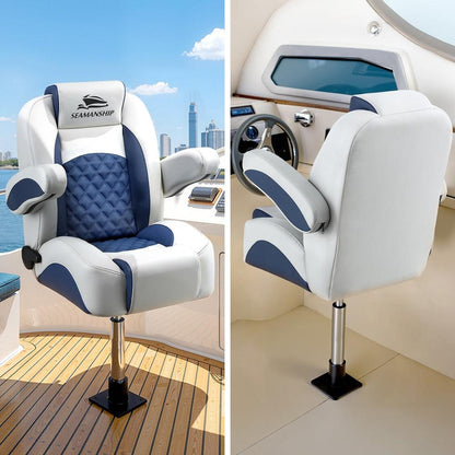 Seamanship Boat Seat Pedestal 55 - 75cm Adjustable Gas Lift 360 Degrees Swivel.