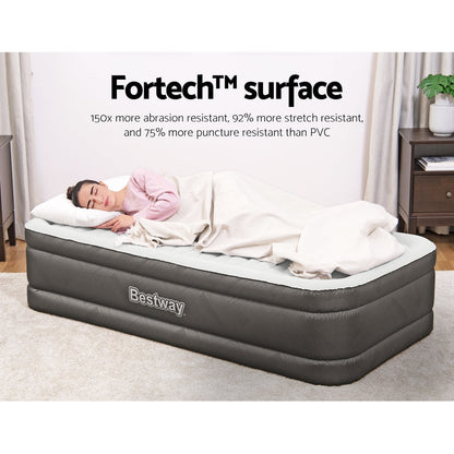 Bestway Air Mattress Single Inflatable Bed 46cm Airbed Grey.