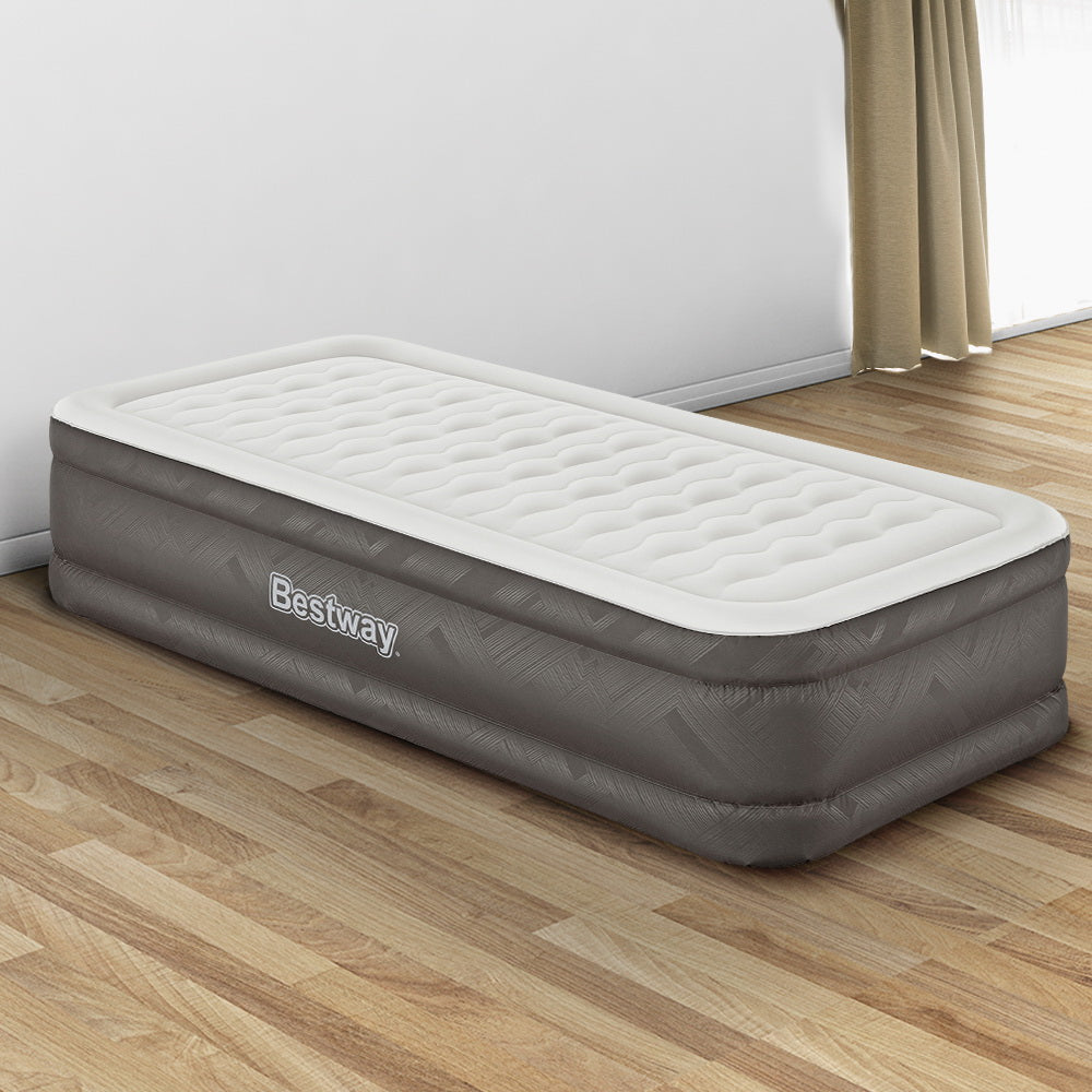 Bestway Air Mattress Single Inflatable Bed 46cm Airbed Grey.