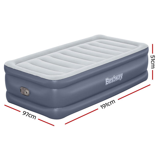 Bestway Mattress Air Bed Single Size 51CM Inflatable Camping Beds Home Outdoor.
