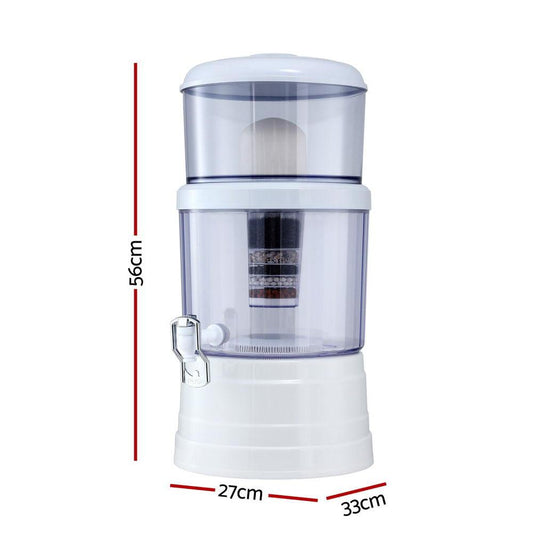Devanti Benchtop Water Filter 16L Gravity Multi-Stage BPA-Free Home Camping.