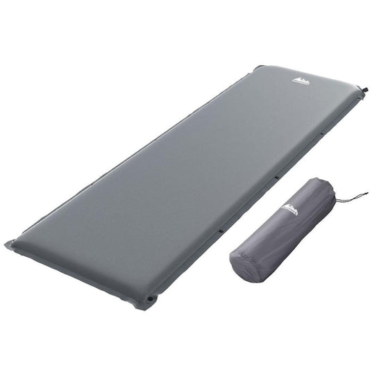 Weisshorn Self Inflating Mattress Camping Sleeping Mat Air Bed Pad Single Grey.