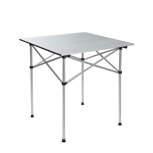Weisshorn Folding Camping Table 70CM Roll Up Outdoor Picnic BBQ Aluminium Desk.
