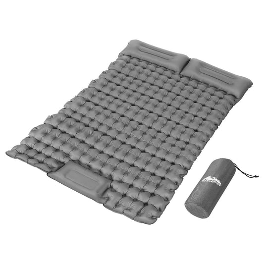 Weisshorn Self Inflating Mattress Camping Sleeping Mat Air Bed Double Pillow Bag.