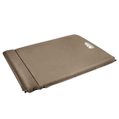 Weisshorn Self Inflating Mattress 10CM Camping Sleeping Mat Air Double Coffee.