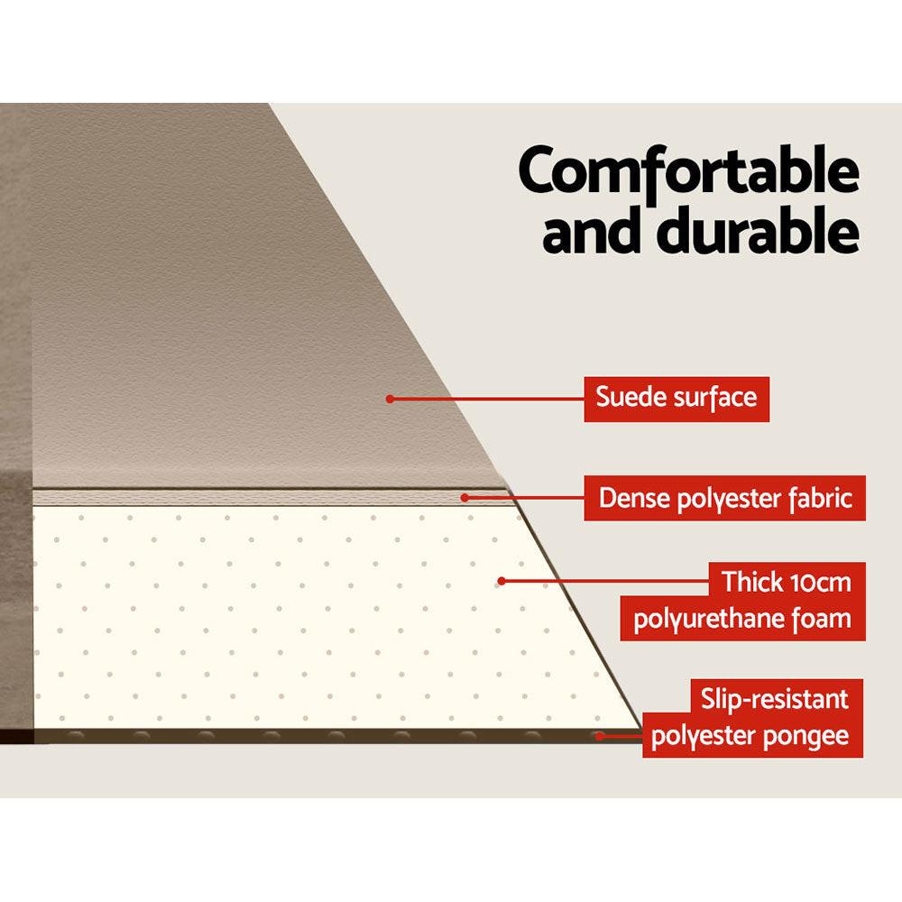 Weisshorn Self Inflating Mattress 10CM Camping Sleeping Mat Air Double Coffee.
