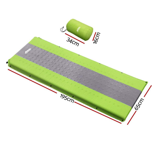 Weisshorn Self Inflating Mattress Camping Sleeping Mat Air Bed Pad Single Green.