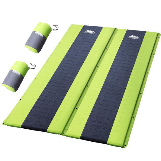 Weisshorn Self Inflating Mattress Camping Sleeping Mat Air Bed Pad Double Green.