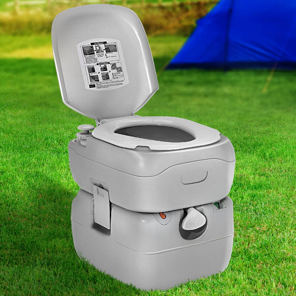 Weisshorn 22L Portable Camping Toilet Outdoor Flush Potty Boating.