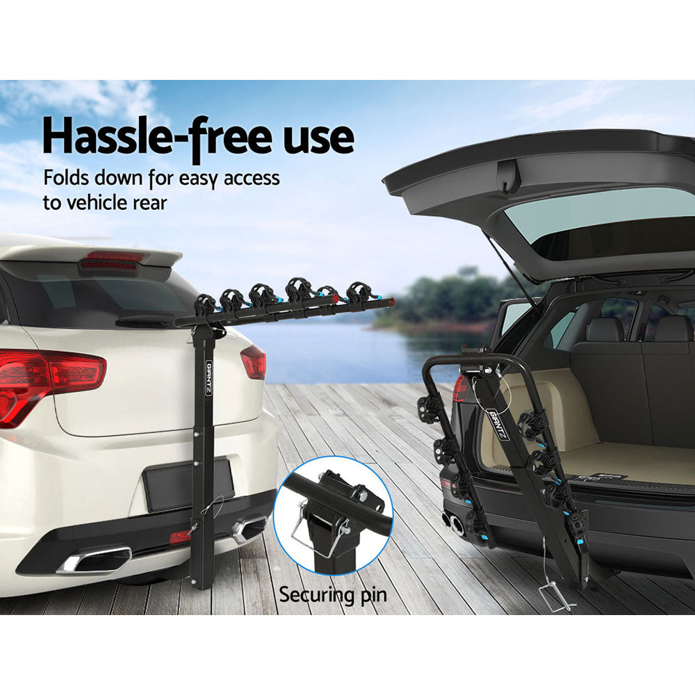 Giantz 4 Bicycle Carrier Bike Rack Car Rear Hitch Mount 2" Towbar Foldable,Giantz 4 Bicycle Carrier Bike Rack Car Rear Hitch Mount 2" Towbar Foldable.