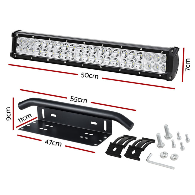 Giantz LED Driving Light 20 Inch Flood Spot Light Bar Driving Lamp Offroad Truck Main Image