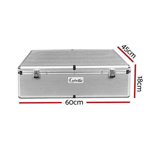 Embellir CD Case DVD Cases Storage Box 1000 Discs Aluminium Case DVD Folders.