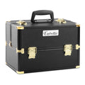 Embellir Portable Cosmetic Beauty Makeup Case - Black & Gold.