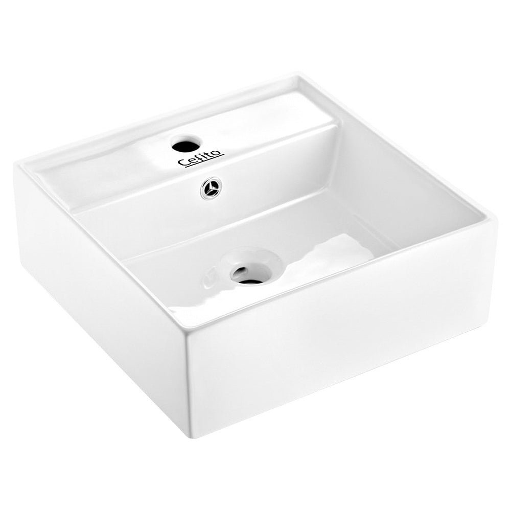 Cefito Bathroom Basin Ceramic Vanity Sink Hand Wash Bowl 41x41cm.