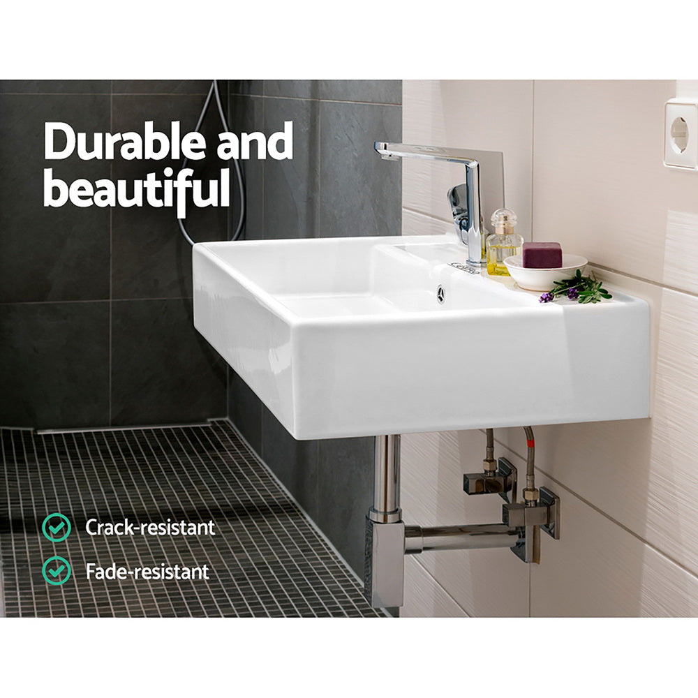 Cefito Bathroom Basin Ceramic Vanity Sink Hand Wash Bowl 41x41cm.
