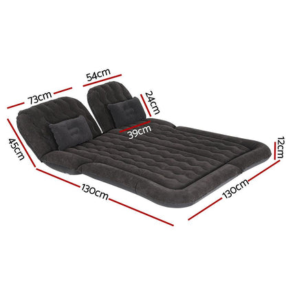 Weisshorn Car Mattress 175x130 Inflatable SUV Back Seat Camping Bed Black.