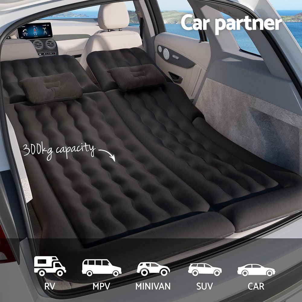 Weisshorn Car Mattress 175x130 Inflatable SUV Back Seat Camping Bed Black.