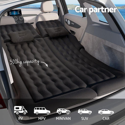 Weisshorn Car Mattress 175x130 Inflatable SUV Back Seat Camping Bed Black.