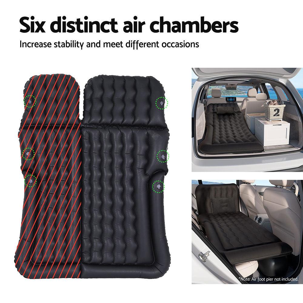 Weisshorn Car Mattress 175x130 Inflatable SUV Back Seat Camping Bed Black.