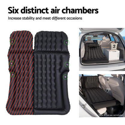 Weisshorn Car Mattress 175x130 Inflatable SUV Back Seat Camping Bed Black.