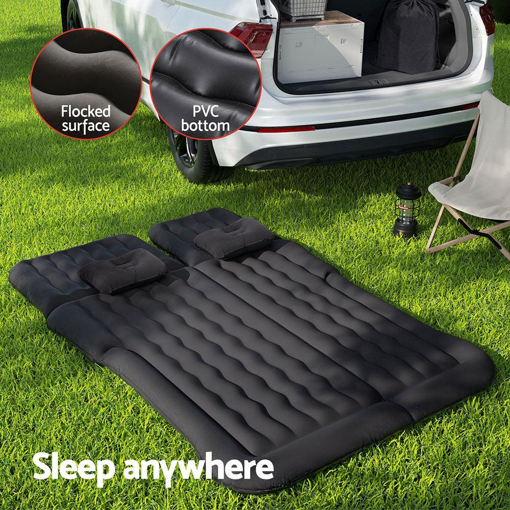 Weisshorn Car Mattress 175x130 Inflatable SUV Back Seat Camping Bed Black.