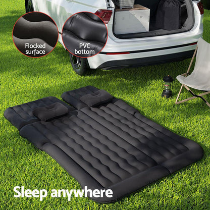 Weisshorn Car Mattress 175x130 Inflatable SUV Back Seat Camping Bed Black.