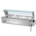 Devanti Commercial Food Warmer Bain Marie 3 Electric Buffet Pans.