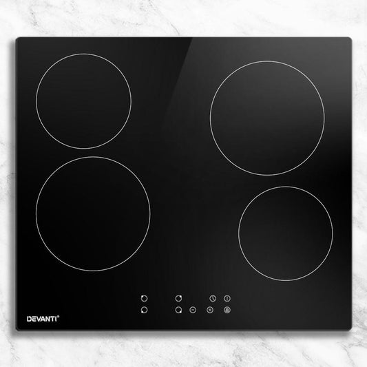 Devanti Electric Ceramic Cooktop 60cm Touch Control.