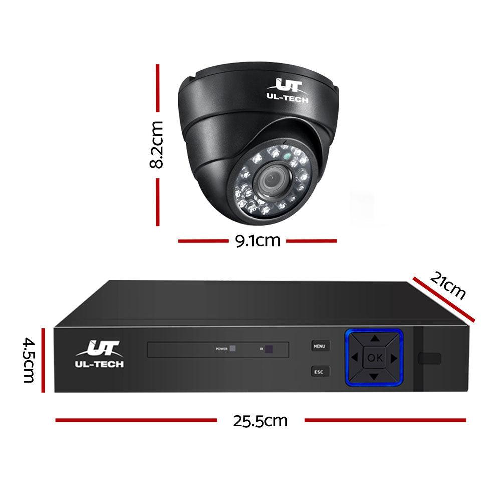 UL-TECH 1080P Security Camera System 8CH DVR with 8 CCTV Dome Cameras.