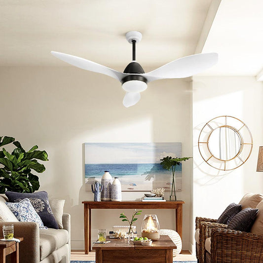 Devanti 48'' Ceiling Fan DC Motor w/Light w/Remote - White.