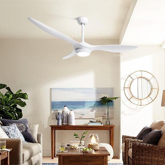 Devanti 52'' Ceiling Fan DC Motor w/Light w/Remote - White.