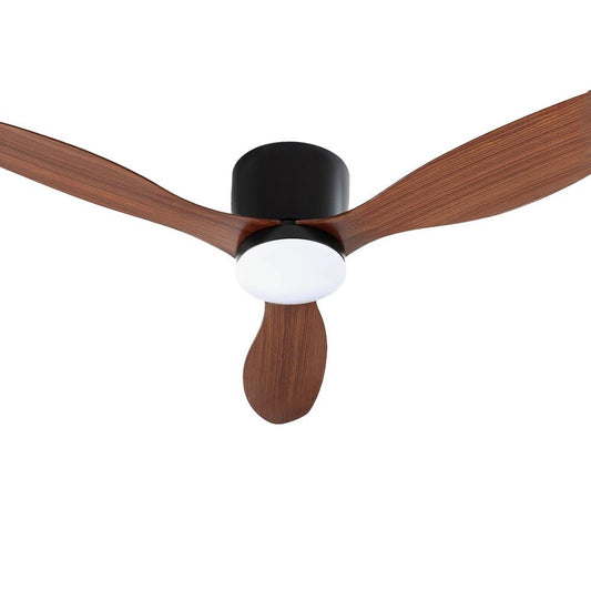 Devanti 52'' Ceiling Fan DC Motor w/Light w/Remote - Dark Wood.