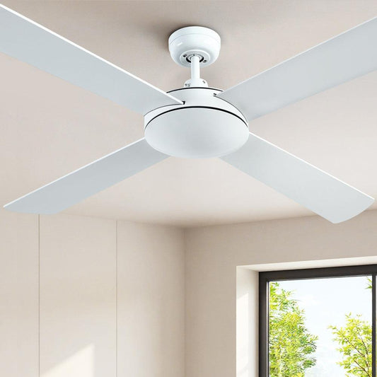 Devanti 52'' Ceiling Fan DC Motor 4 Blades w/Remote - White.