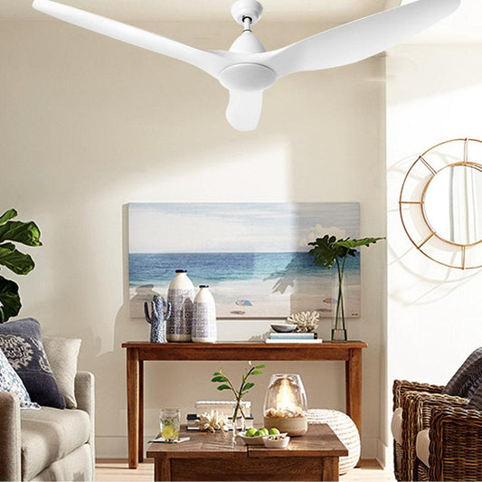 Devanti 64'' Ceiling Fan DC Motor w/Light w/Remote - White.