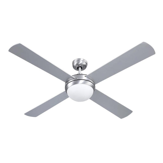 Devanti 52'' Ceiling Fan DC Motor w/Light w/Remote - Silver.