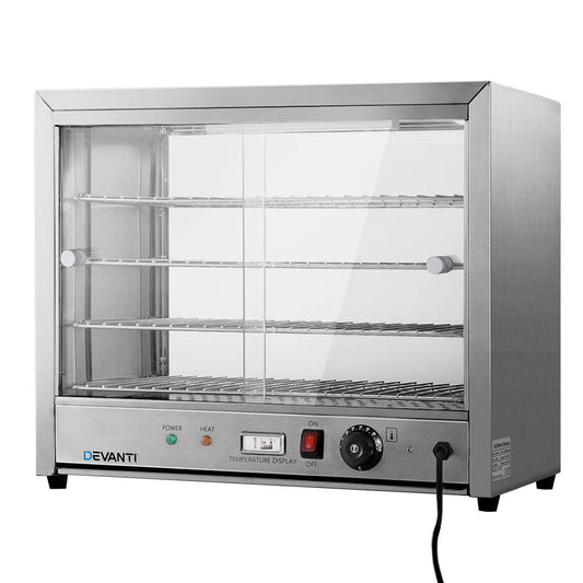 Devanti Commercial Food Warmer Hot Display Showcase Cabinet 64cm.