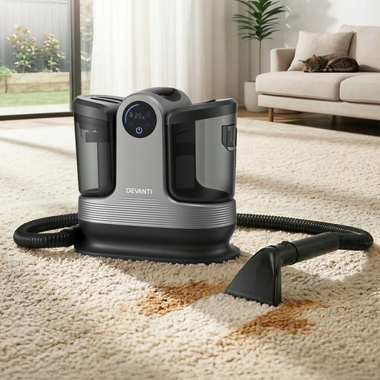 Devanti Carpet Washer Handheld Vacuum Cleaner 1700W 11kpa Rapid Heating Black.