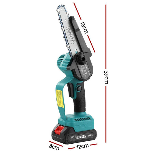 Giantz 6" Mini Cordless Electric Chainsaw Rechargeable Wood Cutter.