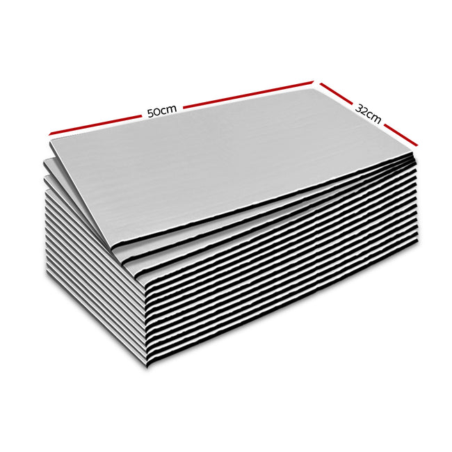 Weisshorn Butyl Car Sound Deadener Deadening Insulation Material with Application Roller 32CM X 50CM X 24pcs Main Image