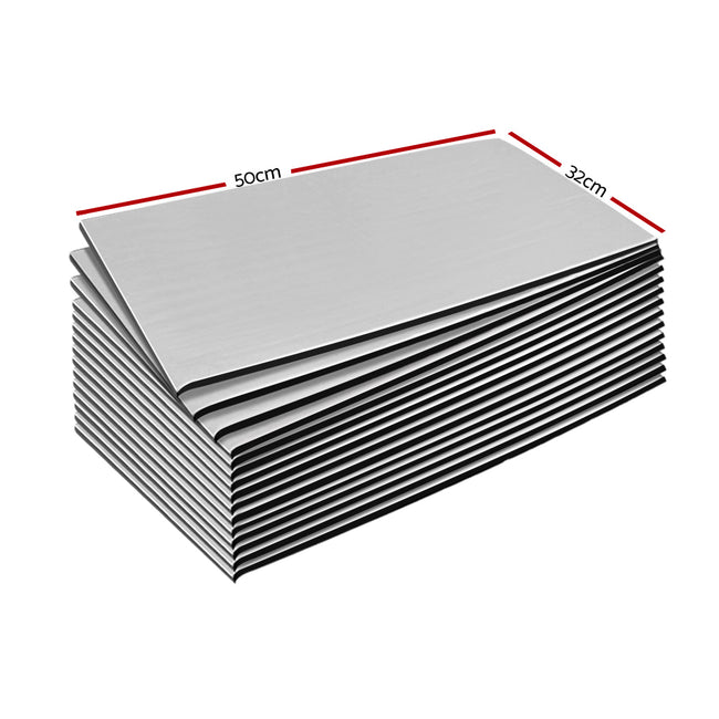 Weisshorn 36PCS 32CM X 50CM Car Sound Deadener Butyl Noise Insulation Heat Proof Self-adhesive Main Image