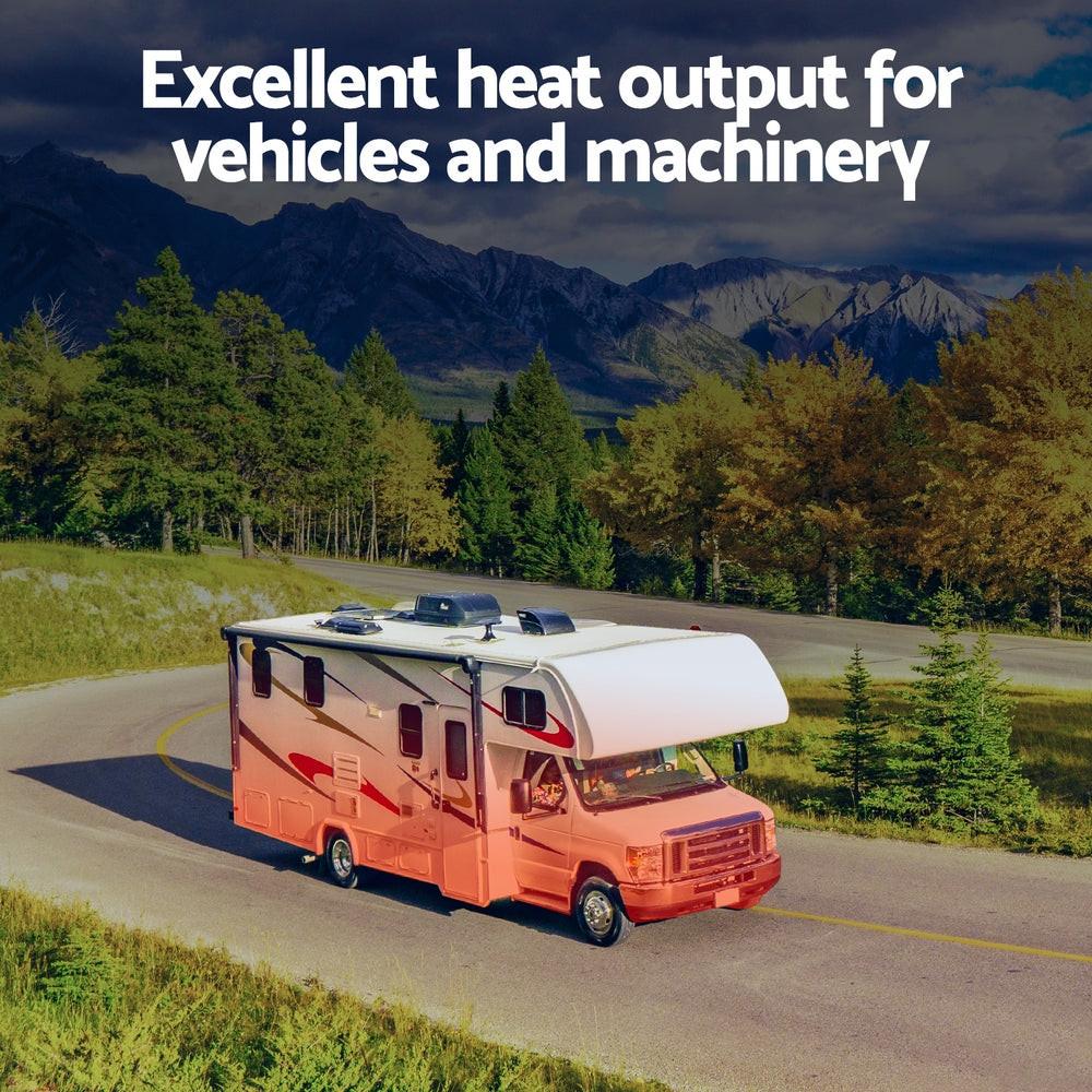 5KW Portable Diesel Air Heater Remote Control LCD Display Quick Heat Car RV Bus Boat.