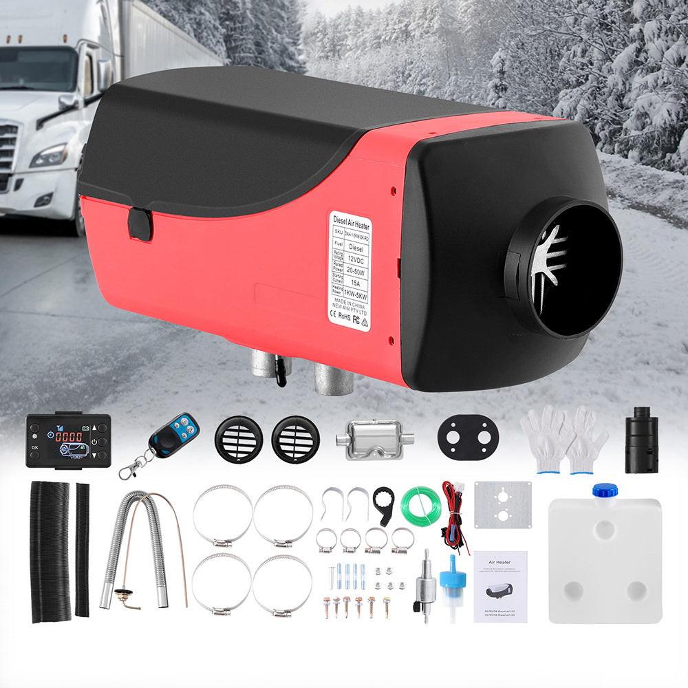 5KW Portable Diesel Air Heater Remote Control LCD Display Quick Heat Car RV Bus Boat.