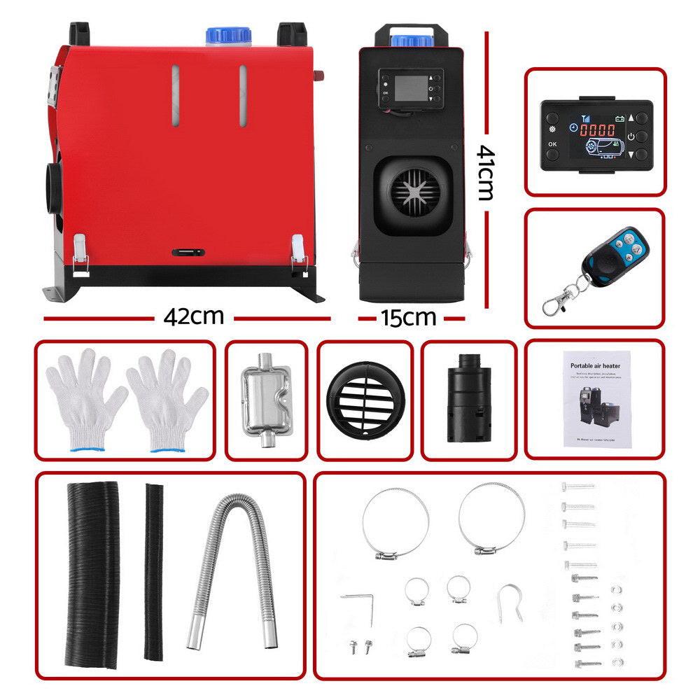 Giantz Diesel Air Heater All-in-one 12V 5KW LCD Remote Control for Car RV Indoors caravan machinery.