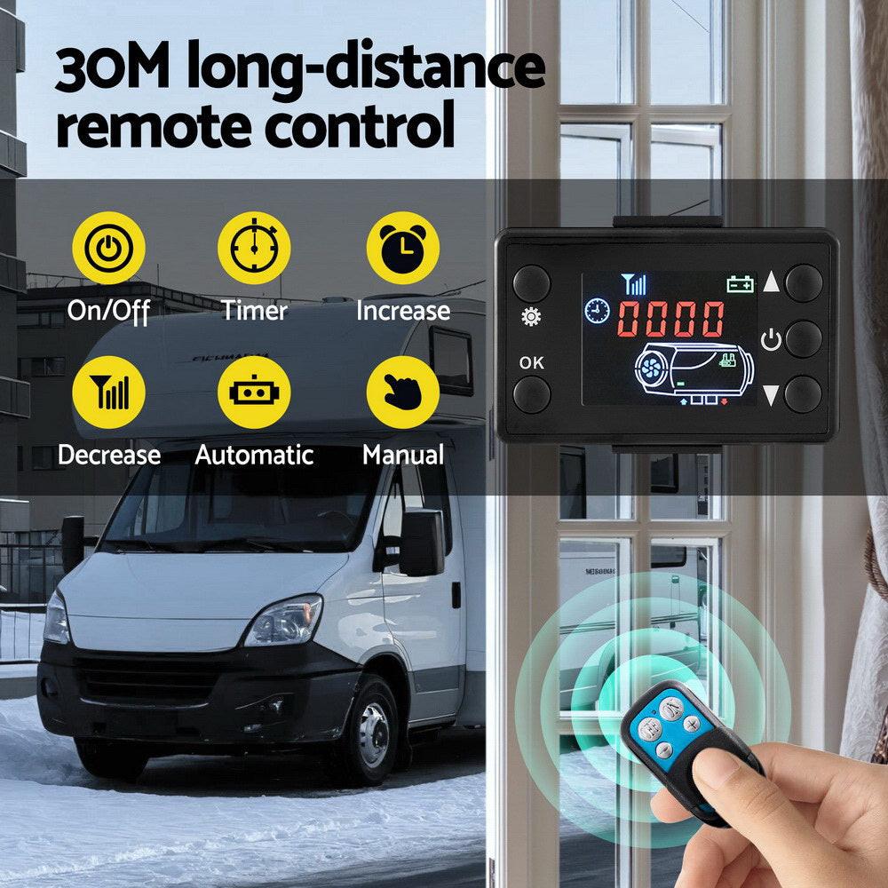 Giantz Diesel Air Heater All-in-one 12V 5KW LCD Remote Control for Car RV Indoors caravan machinery.