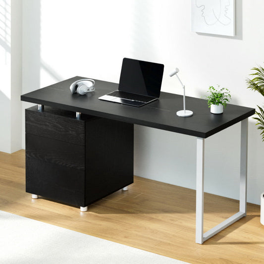 Artiss Computer Desk Drawer Black 140CM.